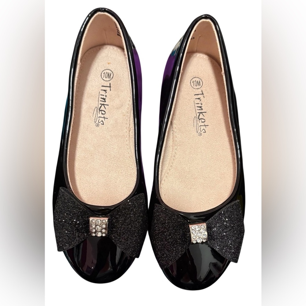 Black Kids Dress Shoes with Bow